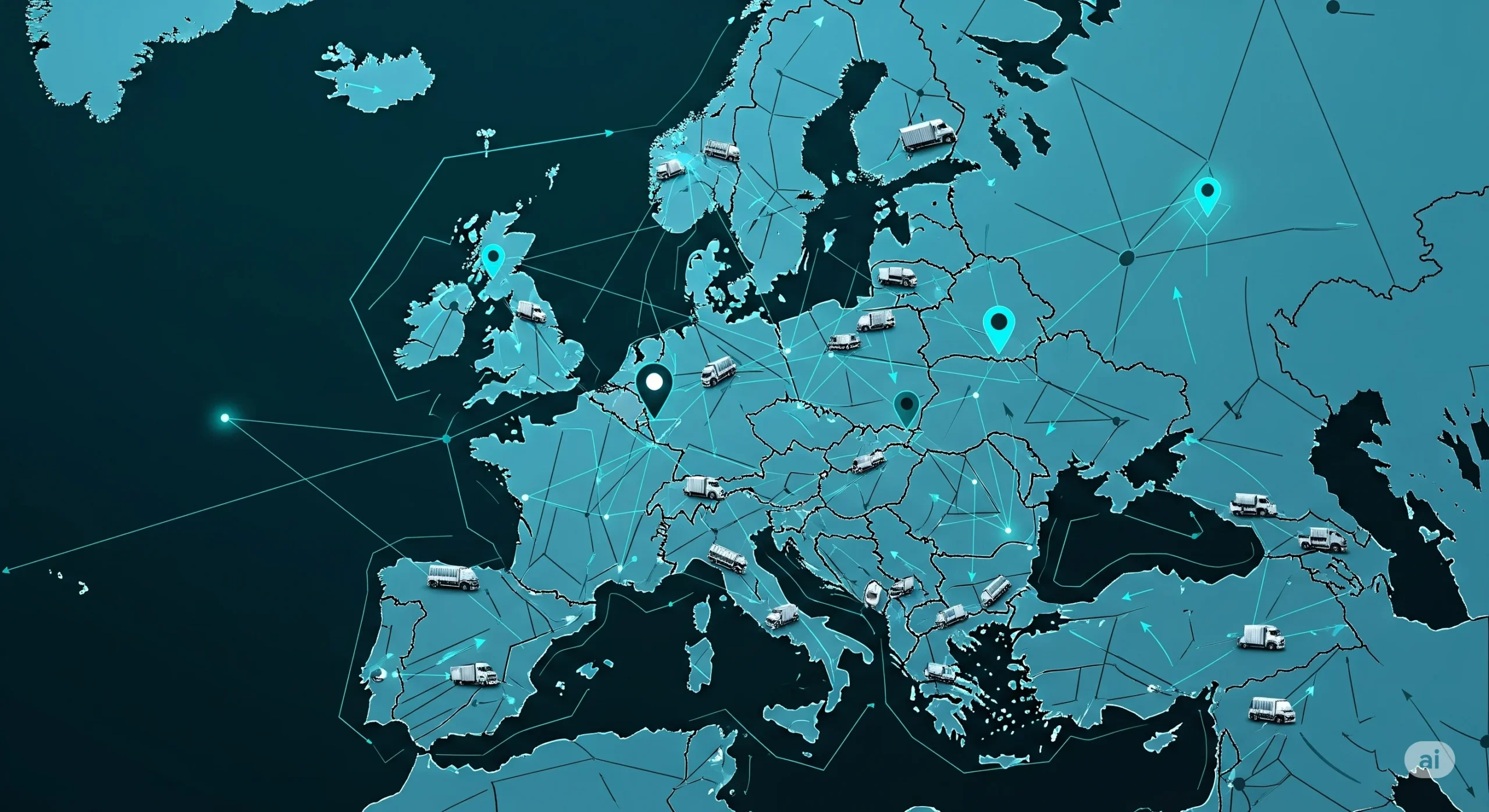 Mapa logístico Herloser Europa